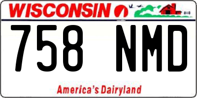 WI license plate 758NMD