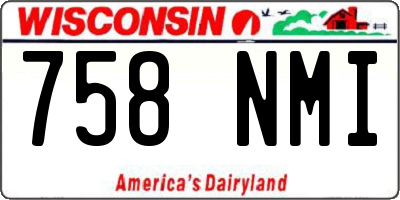 WI license plate 758NMI