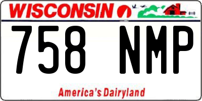 WI license plate 758NMP