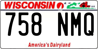 WI license plate 758NMQ
