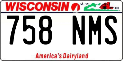 WI license plate 758NMS