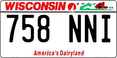 WI license plate 758NNI