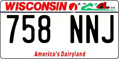 WI license plate 758NNJ