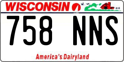 WI license plate 758NNS