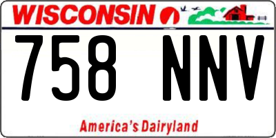 WI license plate 758NNV