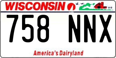 WI license plate 758NNX