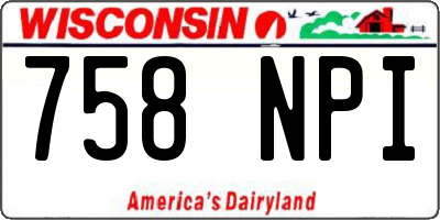 WI license plate 758NPI