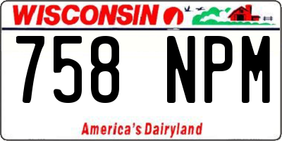 WI license plate 758NPM