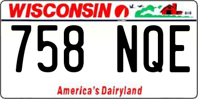 WI license plate 758NQE