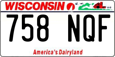 WI license plate 758NQF