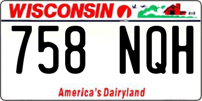 WI license plate 758NQH