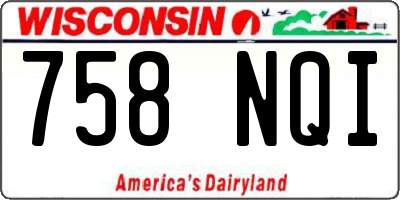 WI license plate 758NQI