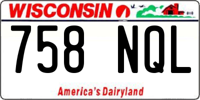 WI license plate 758NQL