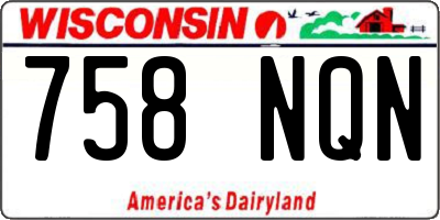 WI license plate 758NQN