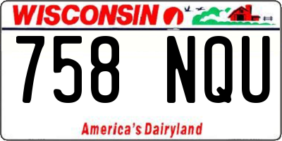 WI license plate 758NQU