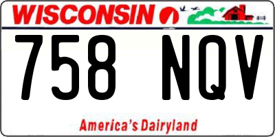WI license plate 758NQV