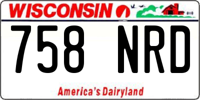 WI license plate 758NRD