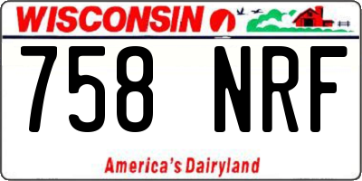 WI license plate 758NRF