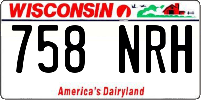 WI license plate 758NRH