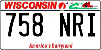 WI license plate 758NRI