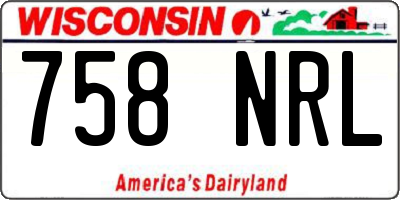 WI license plate 758NRL