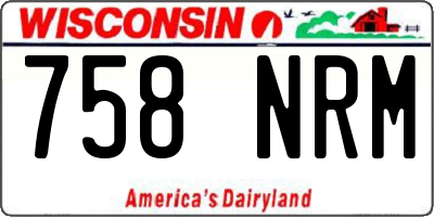 WI license plate 758NRM