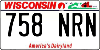 WI license plate 758NRN
