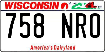 WI license plate 758NRO