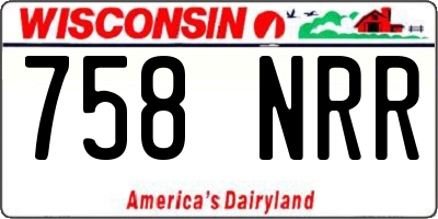 WI license plate 758NRR