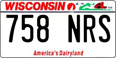 WI license plate 758NRS