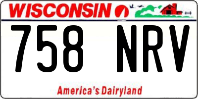 WI license plate 758NRV