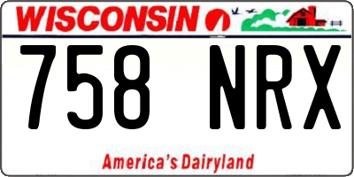 WI license plate 758NRX