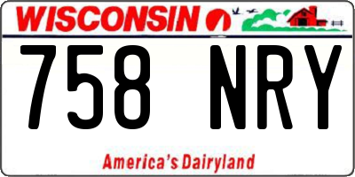 WI license plate 758NRY