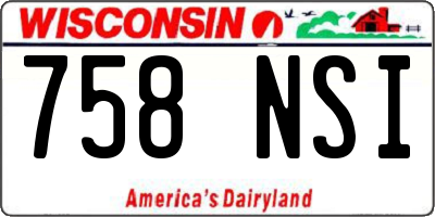 WI license plate 758NSI