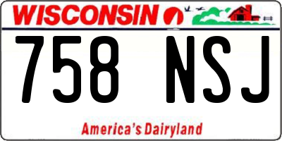 WI license plate 758NSJ