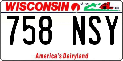 WI license plate 758NSY
