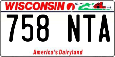 WI license plate 758NTA