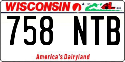 WI license plate 758NTB