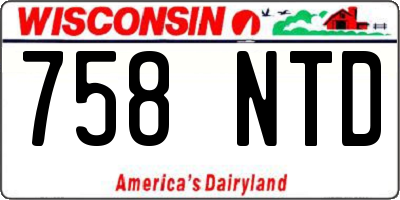 WI license plate 758NTD
