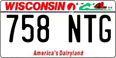 WI license plate 758NTG