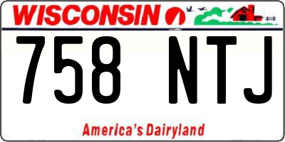 WI license plate 758NTJ