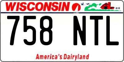 WI license plate 758NTL