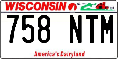 WI license plate 758NTM