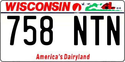 WI license plate 758NTN