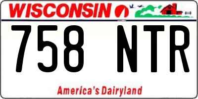 WI license plate 758NTR