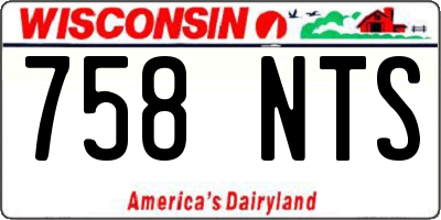 WI license plate 758NTS