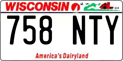 WI license plate 758NTY