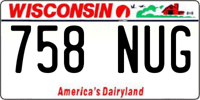 WI license plate 758NUG
