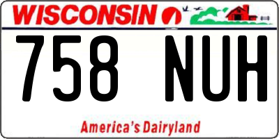 WI license plate 758NUH