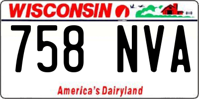 WI license plate 758NVA
